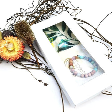Gungah Bay Scarf & Focusing Bracelet Gift Box - Beautiful & Meaningful